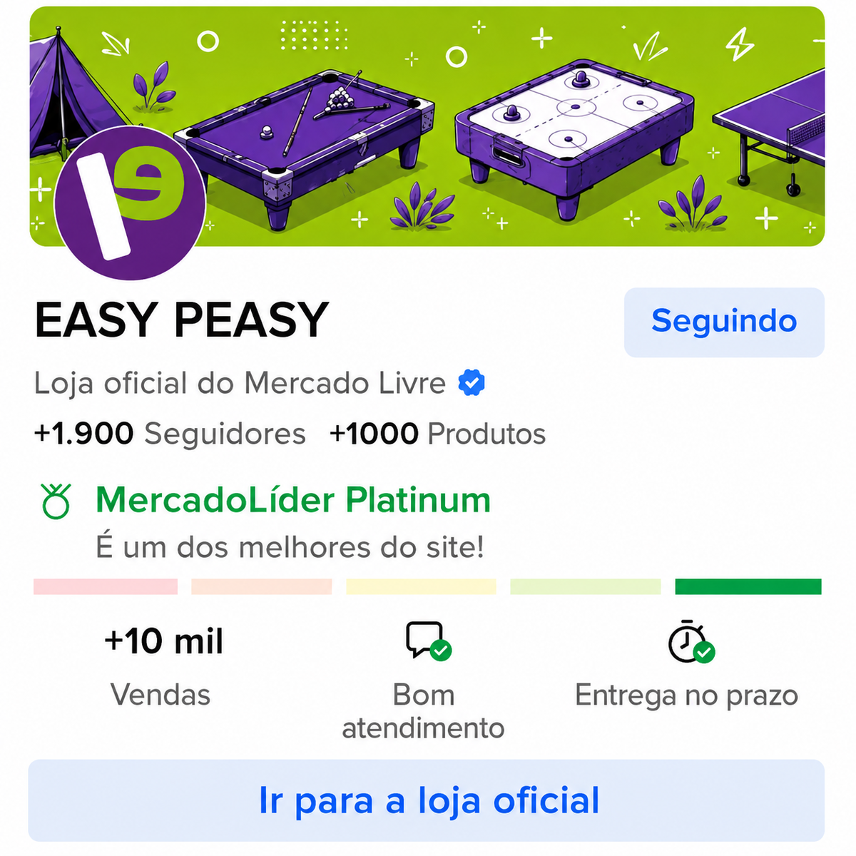 Vendas no Mercado Livre - Easy Peasy